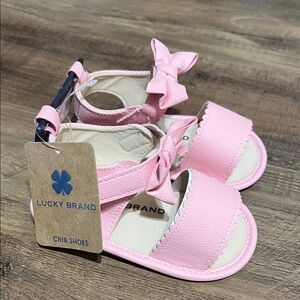 Lucky Brand Pink Baby Sandals with Bow 4